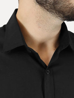 Camisa Calvin Klein Masculina Manga Curta Basica Cotton Preta