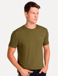 Camiseta John John Masculina Slim Fit Viscose Rubber Verde Militar