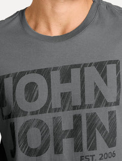 Camiseta John John Masculina Regular Fit Fall Cinza Escuro