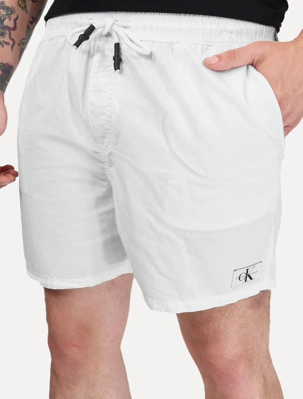 Short Calvin Klein Jeans Sarja Masculino Color Elastic Branco