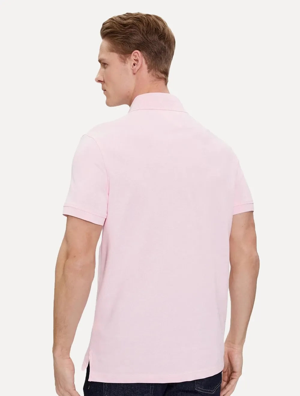 Polo Tommy Hilfiger Masculina Regular Piquet 1985 Rosa Light