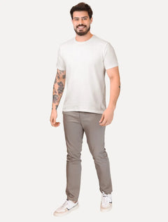 Camiseta Calvin Klein Jeans Masculina Soft CK Logo Off-White