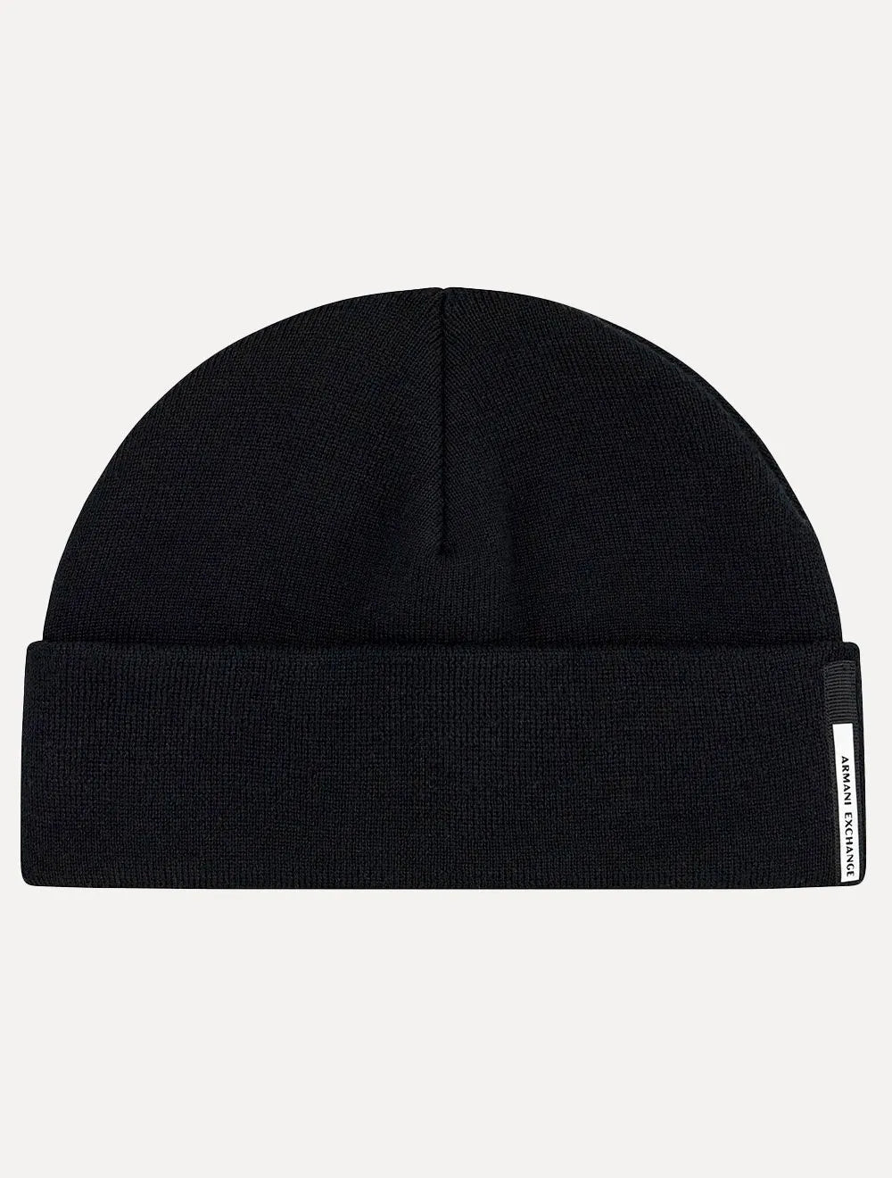 Gorro Armani Exchange Tricô Silk Tag Logo Preto