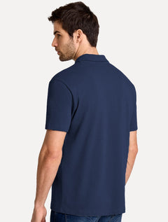 Polo John John Masculina Light Transfer Azul Marinho