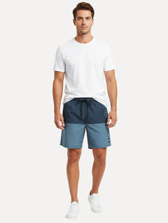 Short John John Masculino Bicolor Azul Médio / Marinho