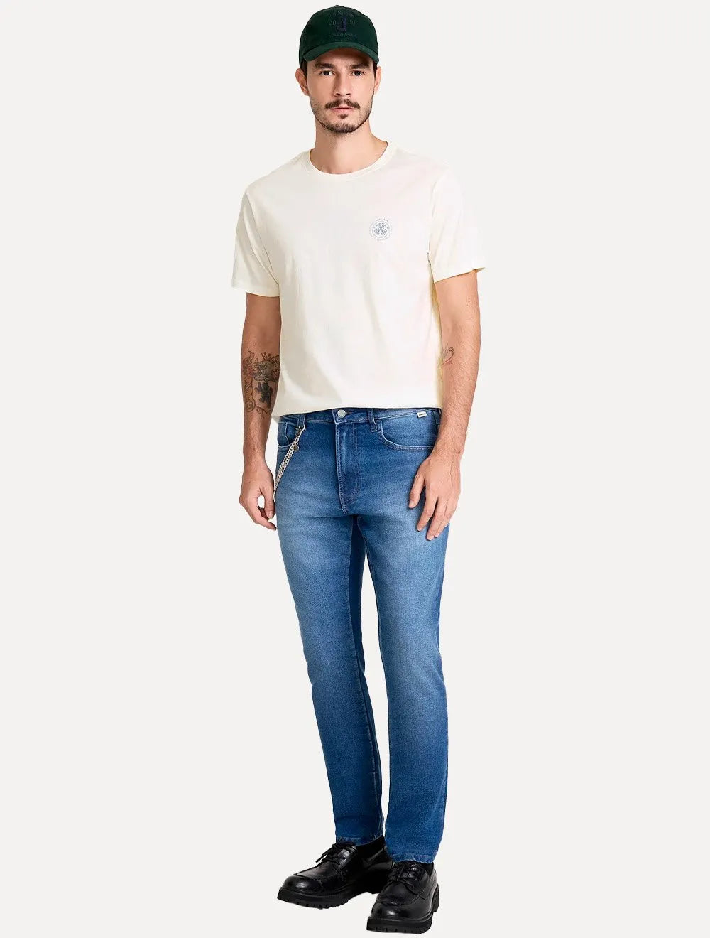Camiseta John John Masculina Regular Fit Brand Off White