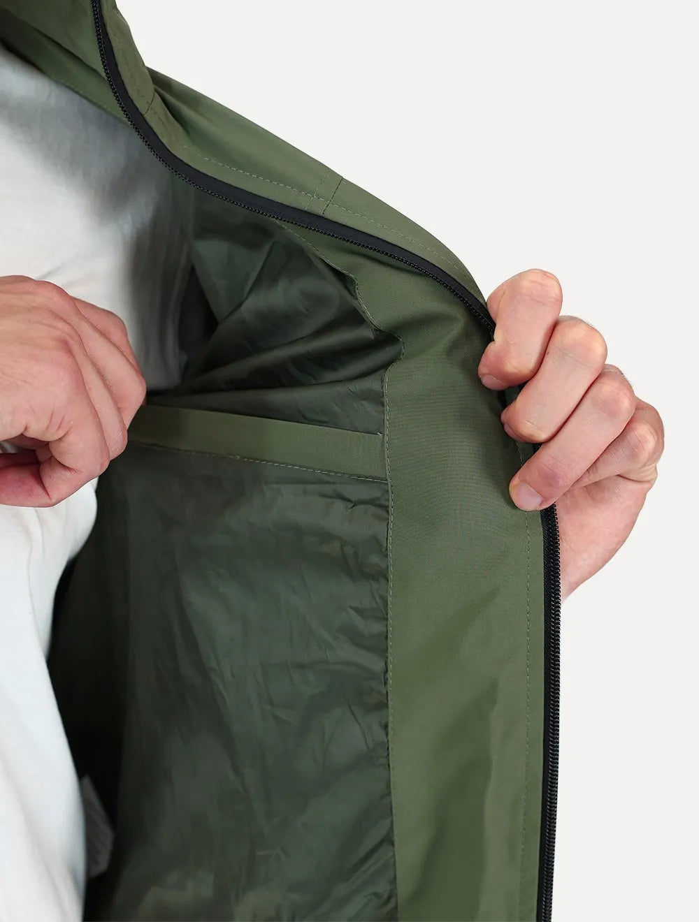 Jaqueta King & Joe Masculina Nylon Premium Capuz Verde Militar