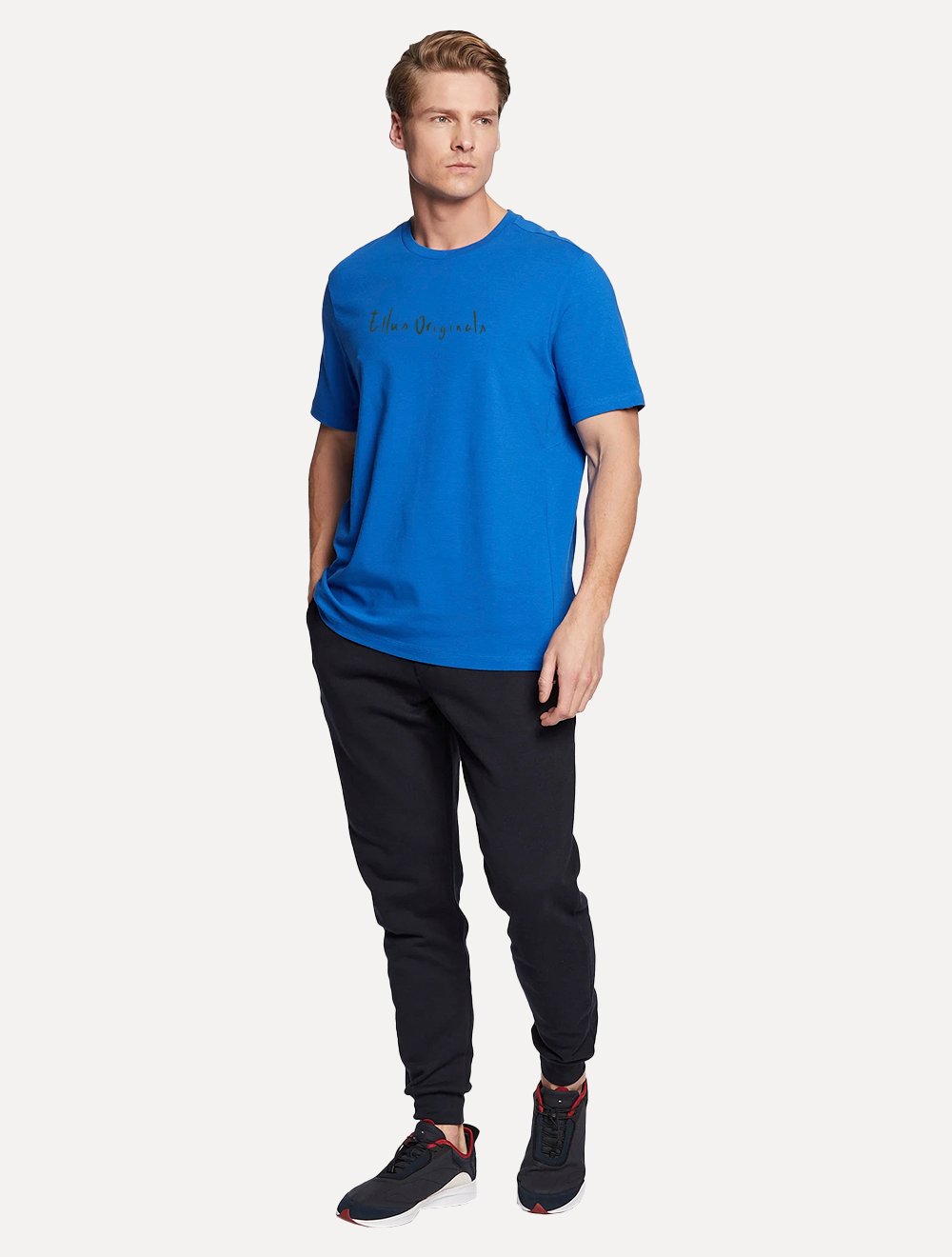 Camiseta Ellus Masculina Cotton Fine Originals Green Logo Azul Royal