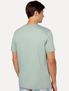 Camiseta Dudalina Masculina Ultrasoft Pima Cotton Logo Verde Claro