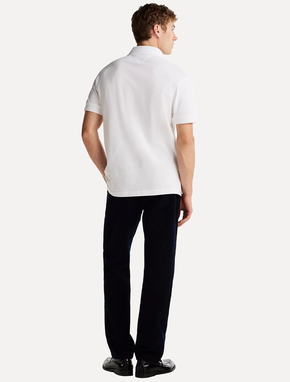 Polo Tommy Hilfiger Masculina Regular Chest Insert Logo Branca