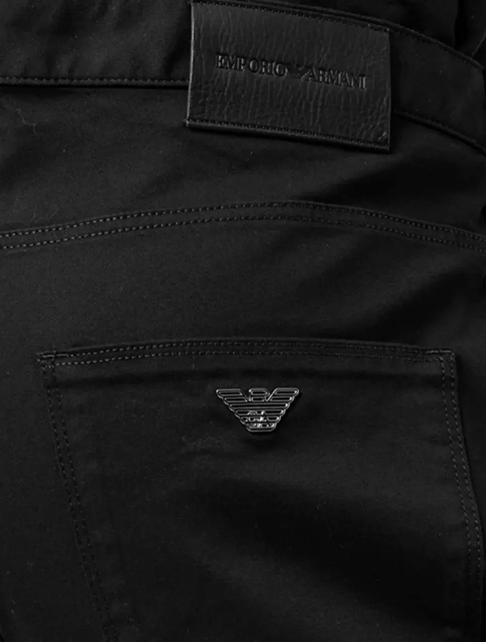 Calça Jeans Empório Armani Masculina J06 Slim Fit 5 Pockets Preta