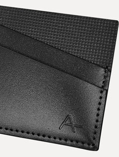 Kit Chaveiro e Porta Cartão Aramis Masculina Couro Texture Preta