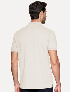 Polo Aramis Masculina Regular Basic Piquet Surton Mono Logo Areia