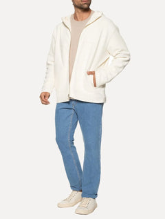 Blusa Osklen Masculina Hoodie Soft Fuzz Off-White