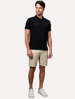 Polo Calvin Klein Masculina Piquet Regular Básica Mono Sem Friso Preta