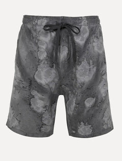 Bermuda John John Moletom Masculina Regular Splash Cinza Médio