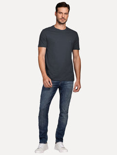 Camiseta Aramis Masculina Basic Lisa Mono Icon Cinza Escuro
