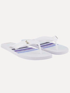 Chinelo Reserva Masculino Watercolor Stripe Branco/Marinho