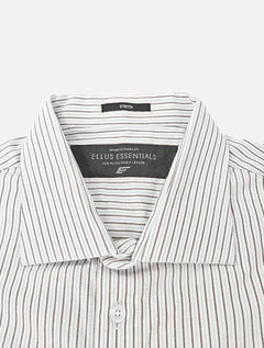 Camisa Ellus Masculina Slim Tricoline Arkansas Stripes Branca