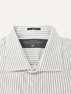 Camisa Ellus Masculina Slim Tricoline Arkansas Stripes Branca
