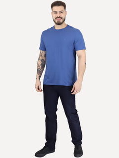 Camiseta Aramis Masculina Basic Lisa Mono Icon Azul Royal