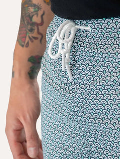 Short Original Penguin Masculino D'Água Ethnic Print Aruba Blue Azul