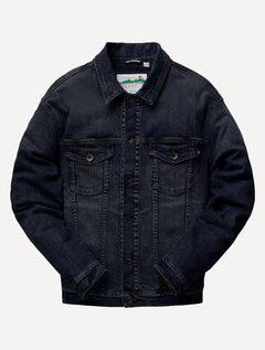 Jaqueta Reserva Jeans Masculina Trucker Denim Escura
