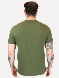 Camiseta Aramis Masculina Basic Lisa Mono Icon Verde Militar