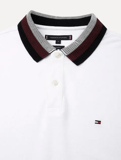 Polo Tommy Hilfiger Masculina Regular Two Tone Shade Collar Branca