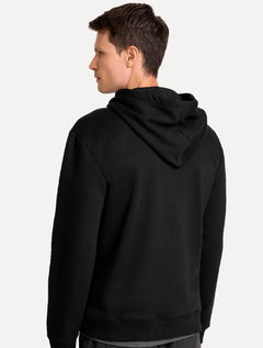 Moletom John John Masculino Embossed Capuz Logo Preto