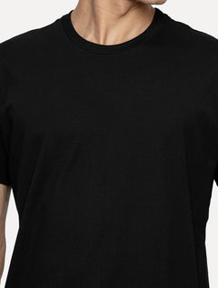 Camiseta K&J Black Masculina Slim Pima Cotton Premium Preta