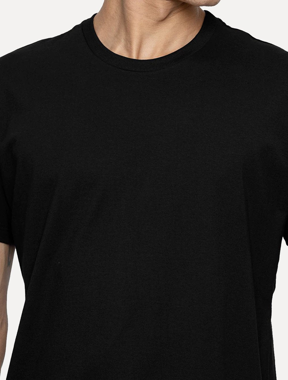 Camiseta K&J Black Masculina Slim Pima Cotton Premium Preta