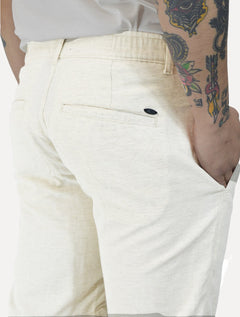 Bermuda Aramis Masculina Chino Linho Out 4 Pockets Areia