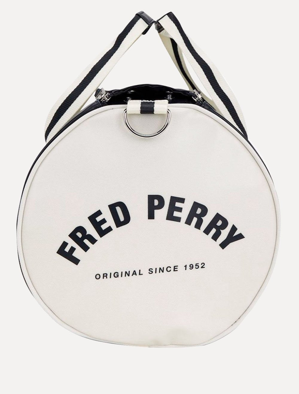 Bolsa Fred Perry Masculina Classic Barrel Off-White/Azul Marinho