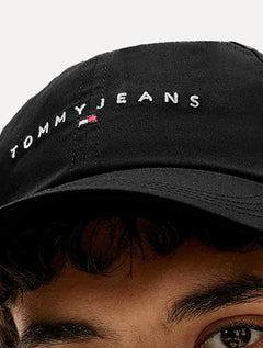 Boné Tommy Jeans Masculino Linear Logo Preto