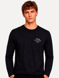 Camiseta Tommy Hilfiger Masculina Manga Longa Brand Love Graphic Preta