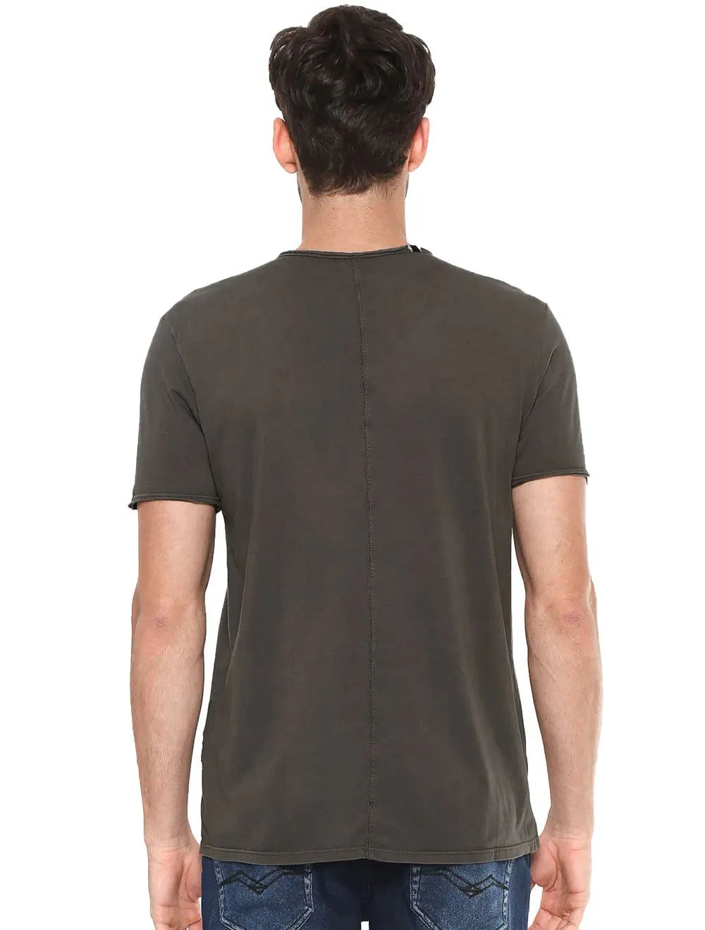 Camiseta Replay Masculina Basic Refil Chumbo