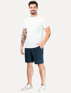 Bermuda King & Joe Masculina Moletom Comfort Logo Rubber Azul Marinho