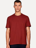 Camiseta Aramis Masculina Navy Friso Gola Vermelho