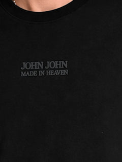 Camiseta John John Masculina Regular Fit Brand Relief Preta