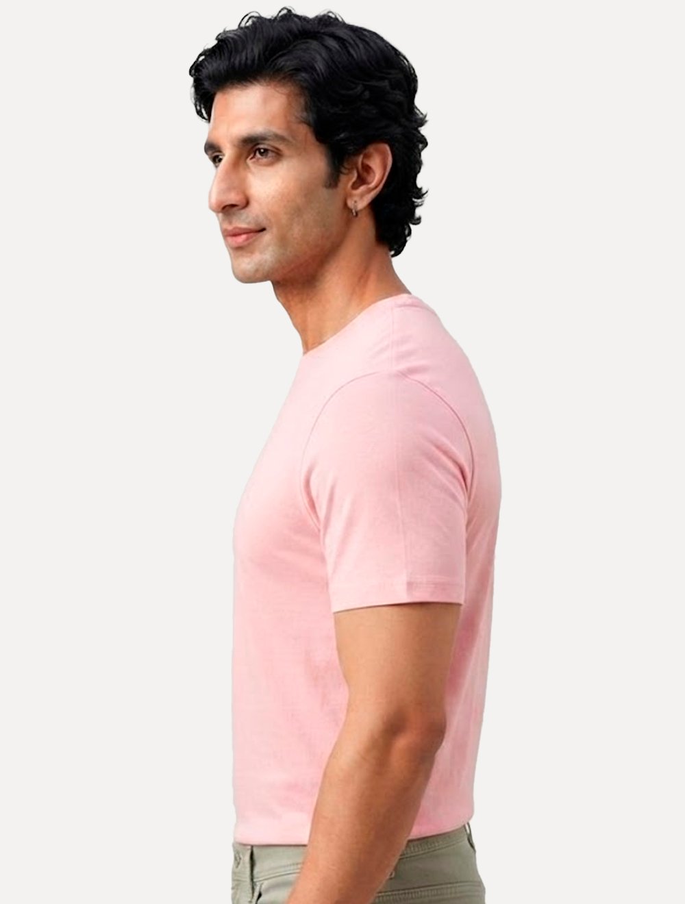 Camiseta Aramis Masculina Basic Lisa Mono Icon Rosa Médio