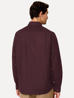Camisa Dudalina Masculina Comfort Superfine Cotton Mono Logo Vermelho Escuro