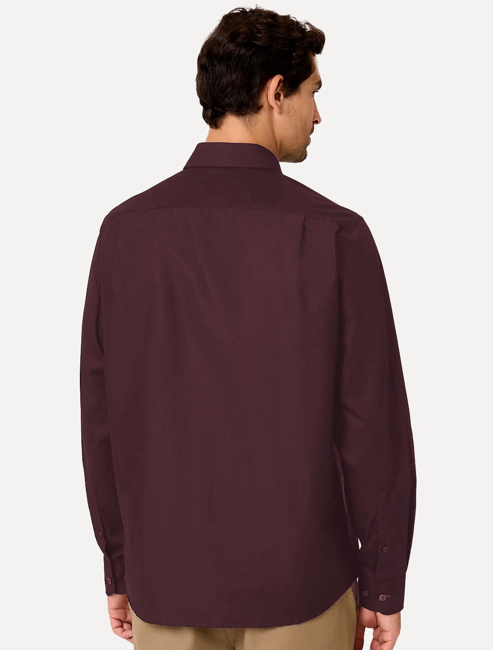 Camisa Dudalina Masculina Comfort Superfine Cotton Mono Logo Vermelho Escuro