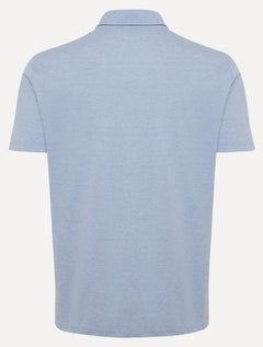 Polo Dudalina Masculina Malha Cotton Linho Azul Escuro