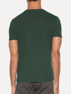 Camiseta Ellus Masculina Cotton Fine Originals Blue Logo Verde Escuro