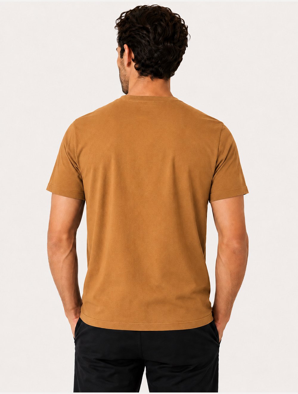 Kit Camisetas Aramis | Masculina Basic Lisa Preta/Âmbar