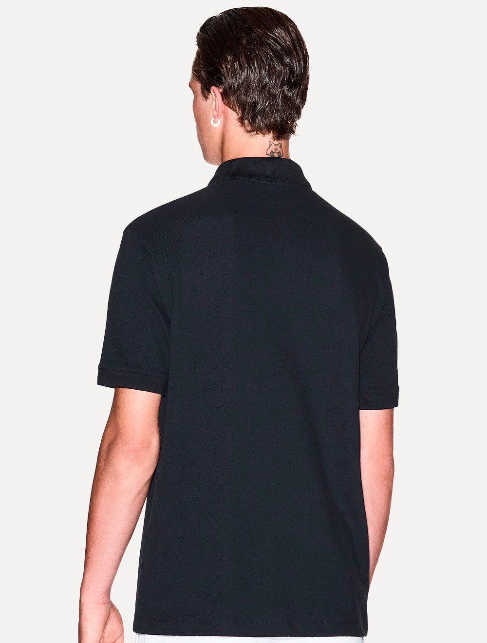 Camisa Polo Armani Exchange Regular Fit Light Logo Milano Azul Marinho