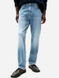 Calça Tommy Hilfiger Jeans Masculina Straight Denton Heron Blue Azul Clara