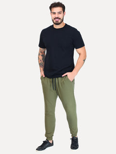 Calça King & Joe Masculina Moletom Comfort Verde Militar