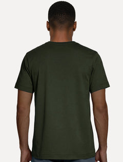 Camiseta Aramis Masculina Basic Lisa Mono Icon Verde Escuro